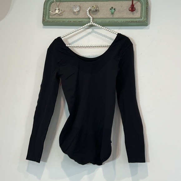 Spanx long sleeve bodysuit very black scoop neck women’s XL new with tag - Picture 5 of 6